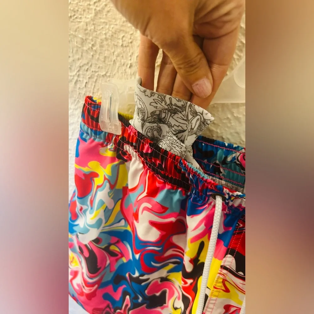 Funky‎ Trunks Splatterfied Men's Shorty Shorts Short SZ S